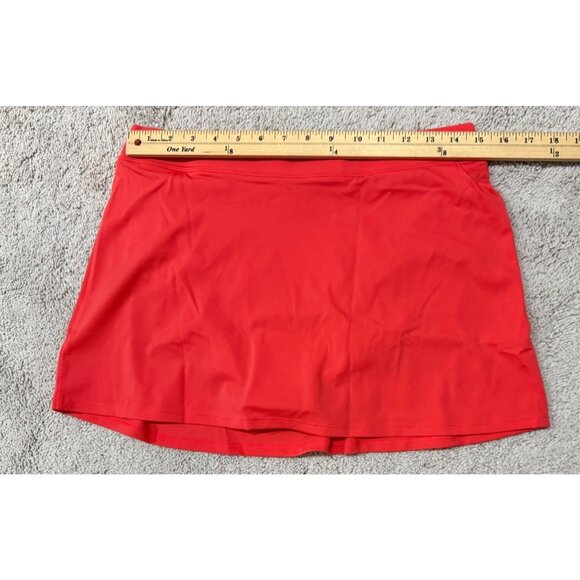 L.L.Bean New Swim Skirt Size 12 Coral Orange Sunblocking 13" Swim Bottom UPF 50 - Picture 8 of 9
